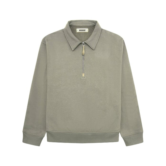 Tom Zip Polo Sweatshirt - Dark Beige