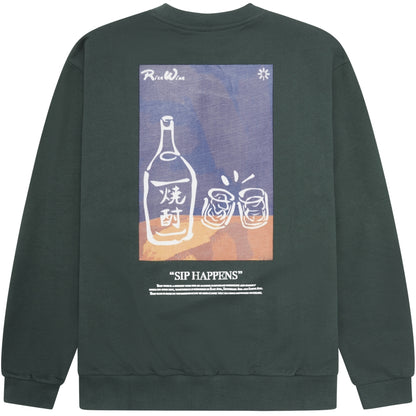 Cane Sip Crewneck - Dark Green