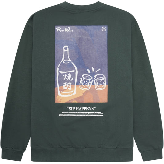 Cane Sip Crewneck - Dark Green