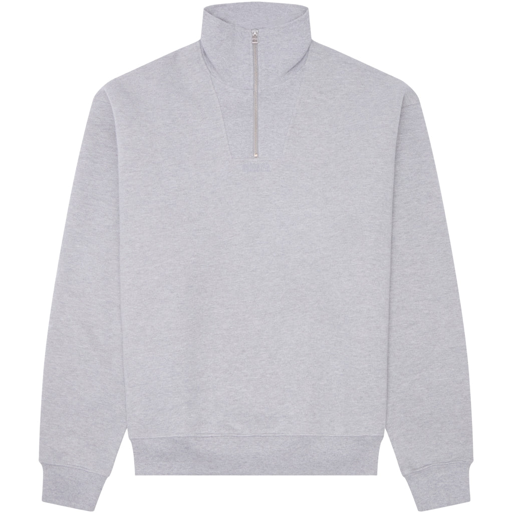 Lee Base Half Zip - Light Grey Melange