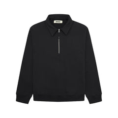 Tom Zip Polo Sweatshirt - Black