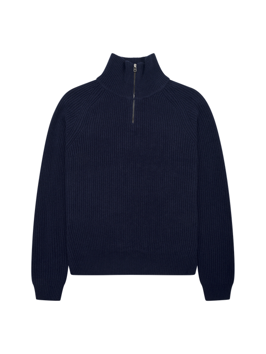 Lass Wool Half-Zip - Navy