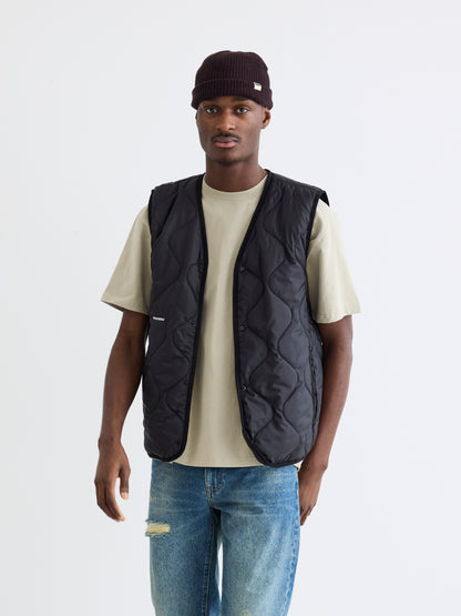 Trais Quilt Vest - Black