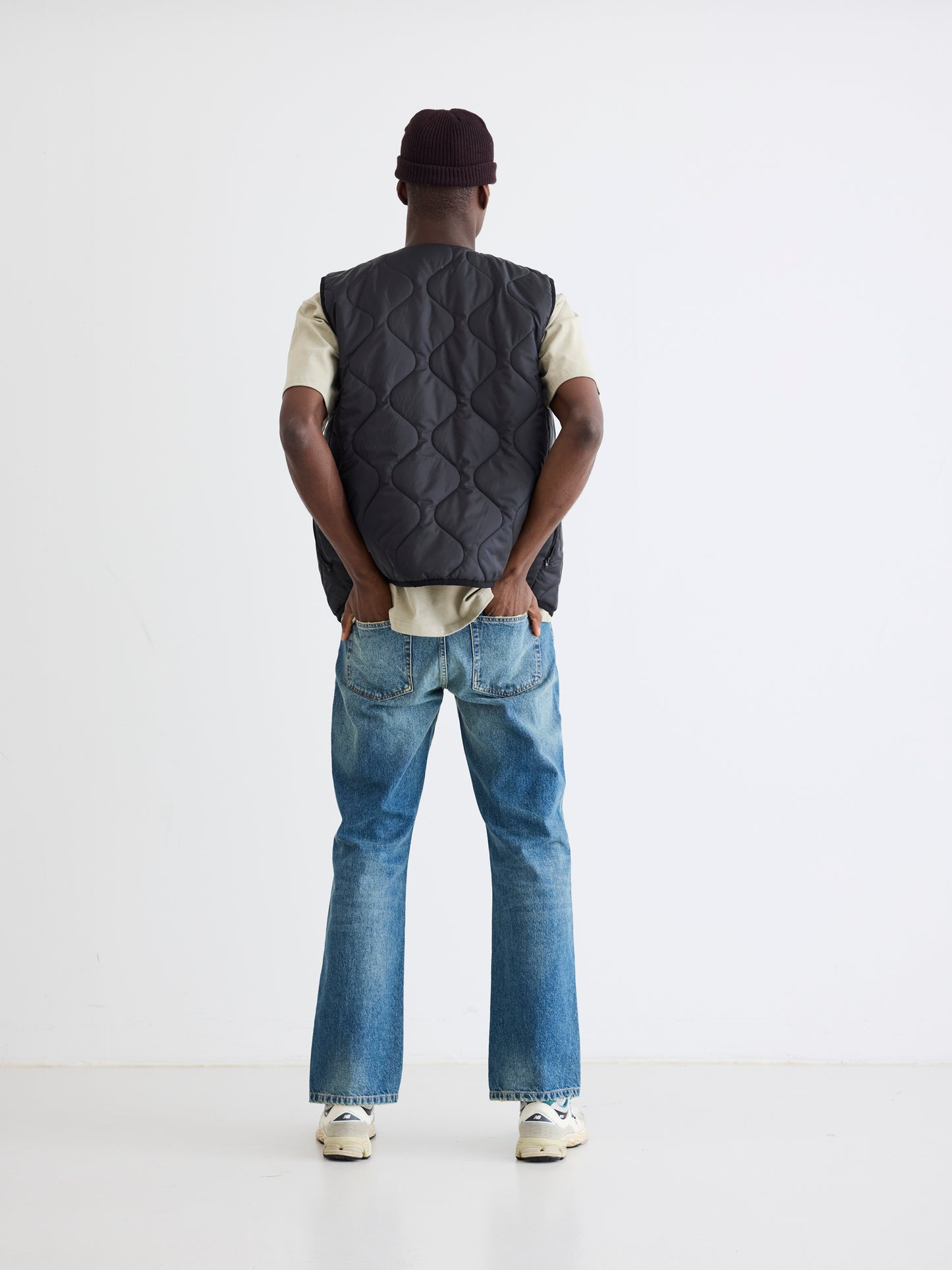 Trais Quilt Vest - Black