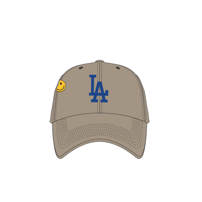 Casquette LA Dodgers Badges Clean Up - Khaki