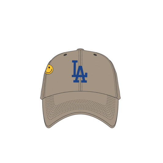 Casquette LA Dodgers Badges Clean Up - Khaki