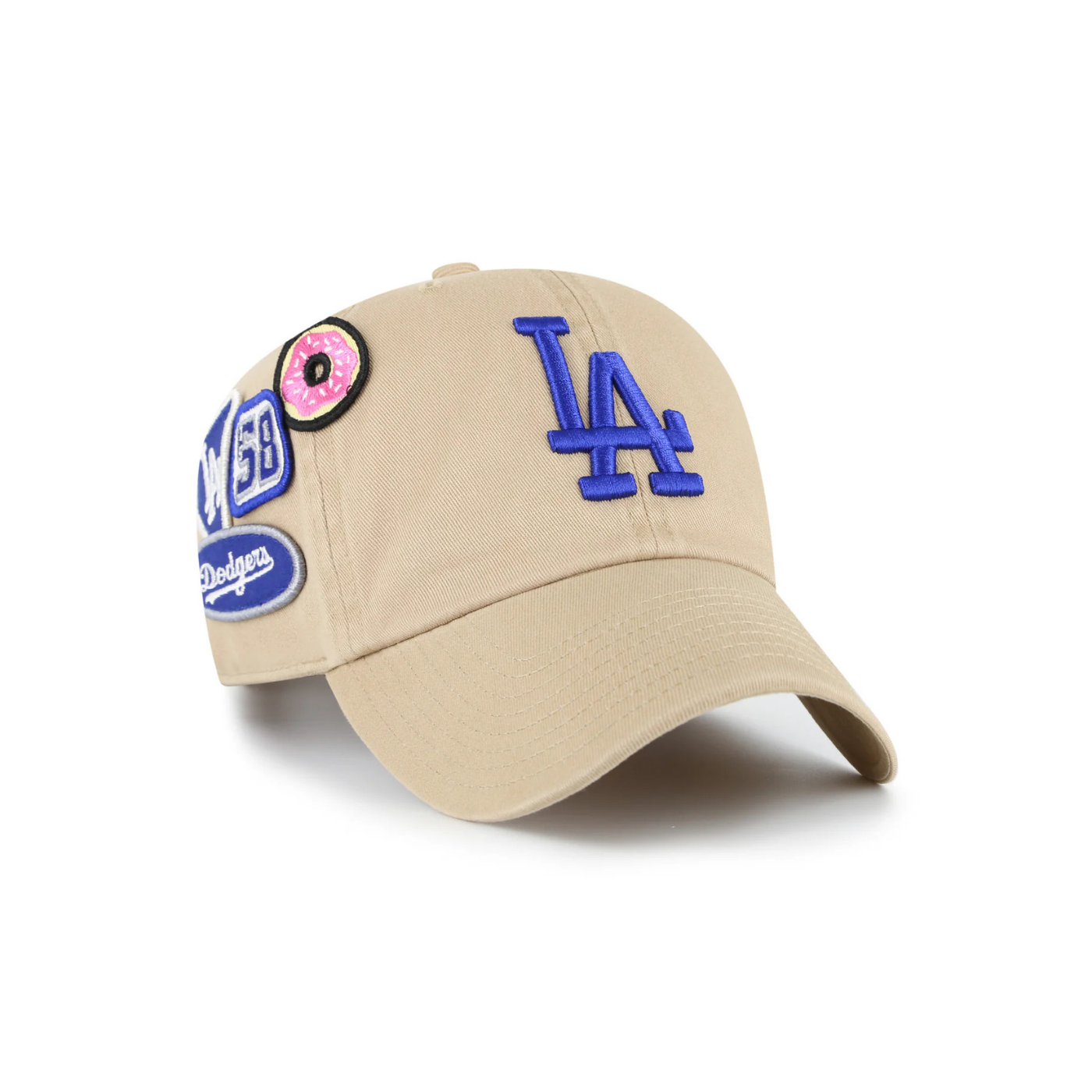 Casquette LA Dodgers Badges Clean Up - Khaki