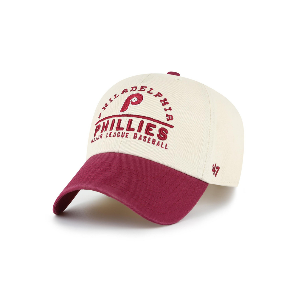 Casquette Philadelphia Phillies Coops Windham Clean Up - Natural / Burgundy