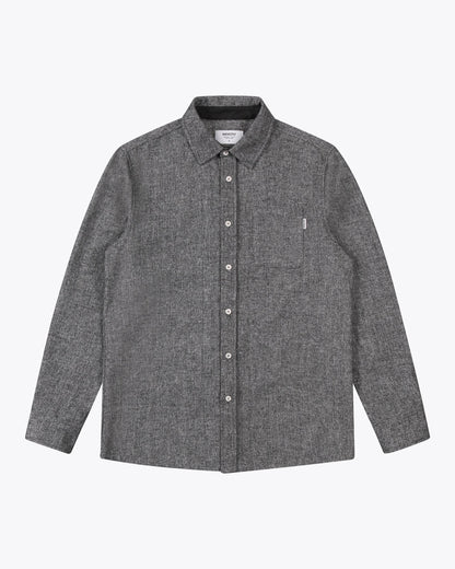 Anderson Blended Wool Shirt - Dark Grey