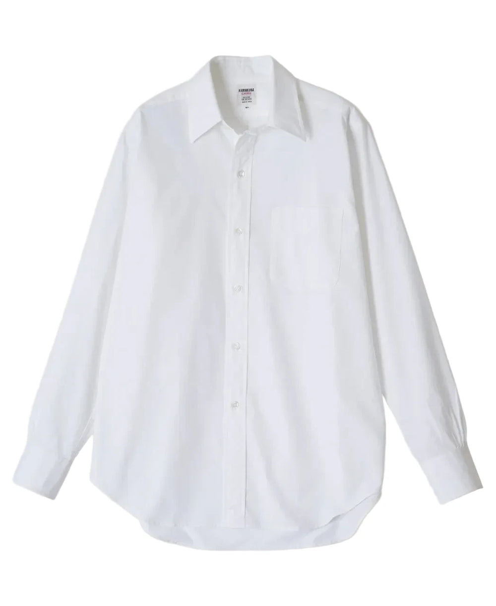 Chemise Ametora Straight Collar Selvedge Poplin - White
