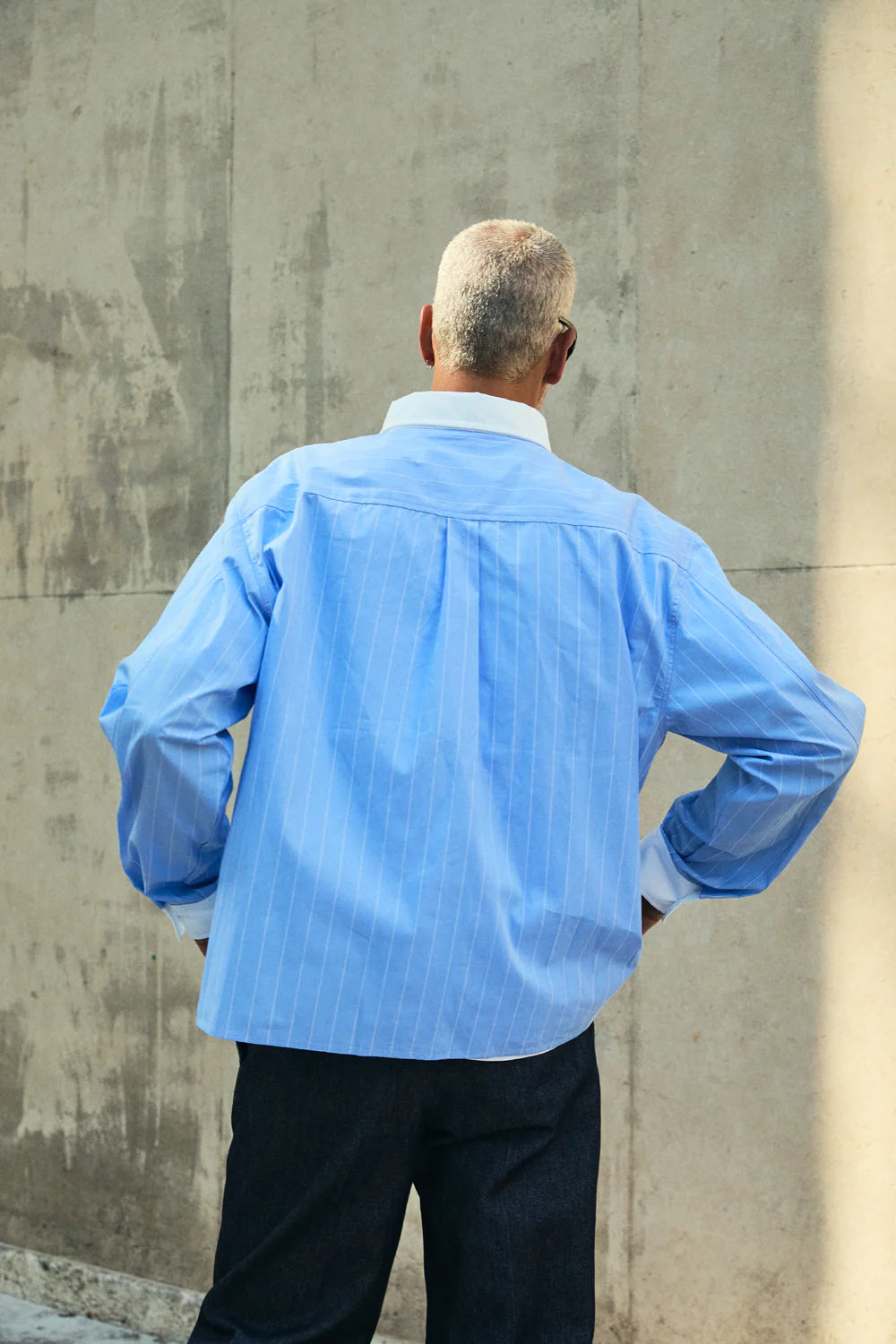 Chemise WallStreet - Rayée bleu et blanc