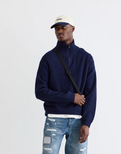 Lass Wool Half-Zip - Navy