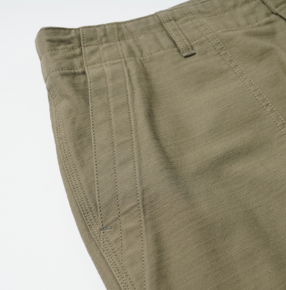 Back Satin Fatigue Pant - Khaki / Beige