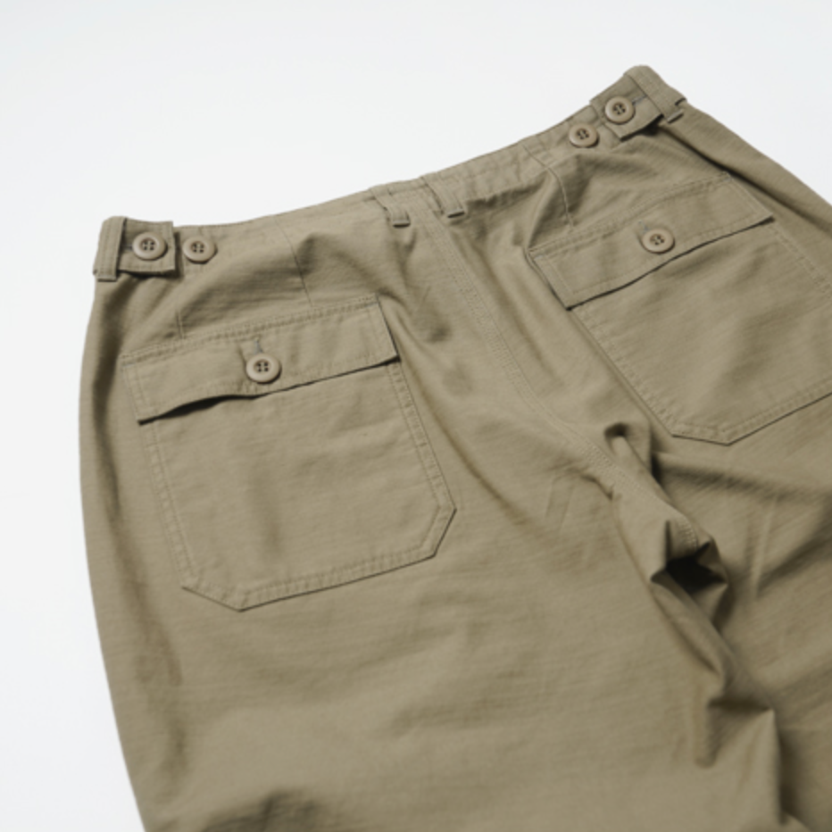 Back Satin Fatigue Pant - Khaki / Beige