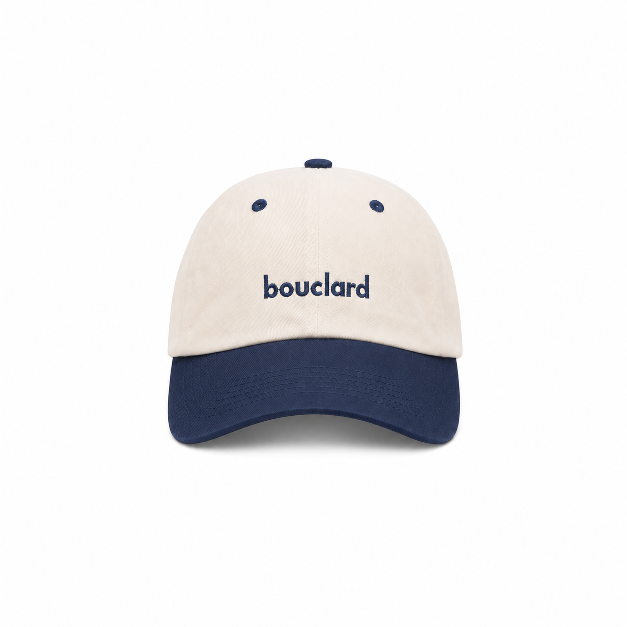 Casquette bouclard® 6 panel - Natural / Navy