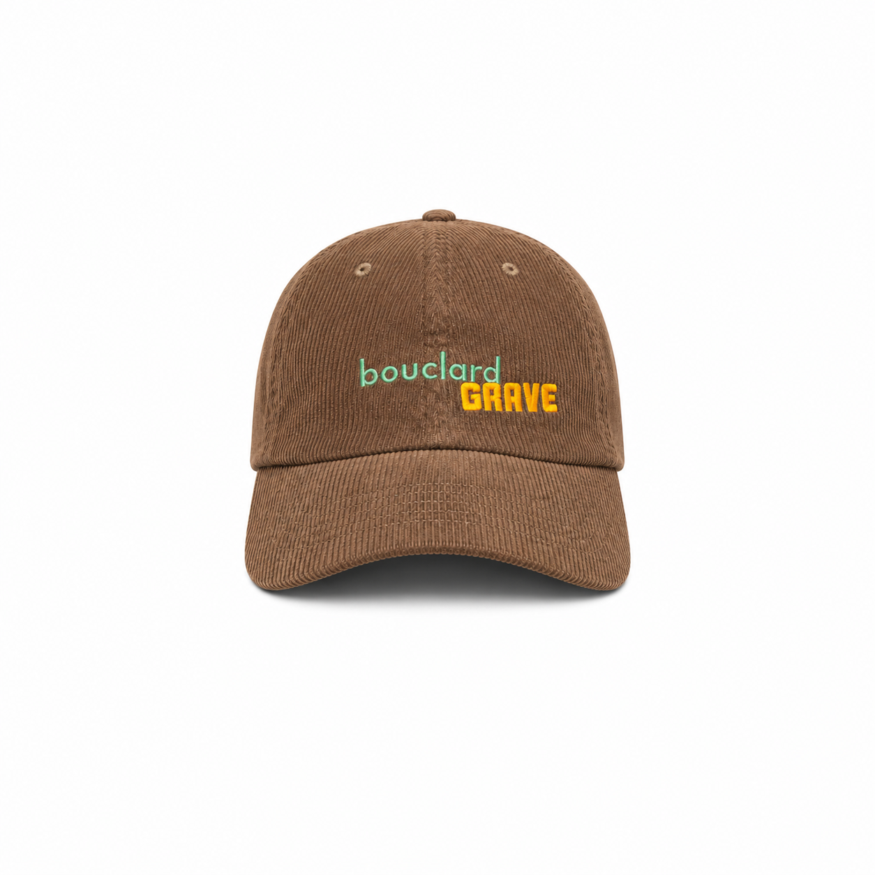 Casquette 6 panel corduroy bouclard + grave - Brown