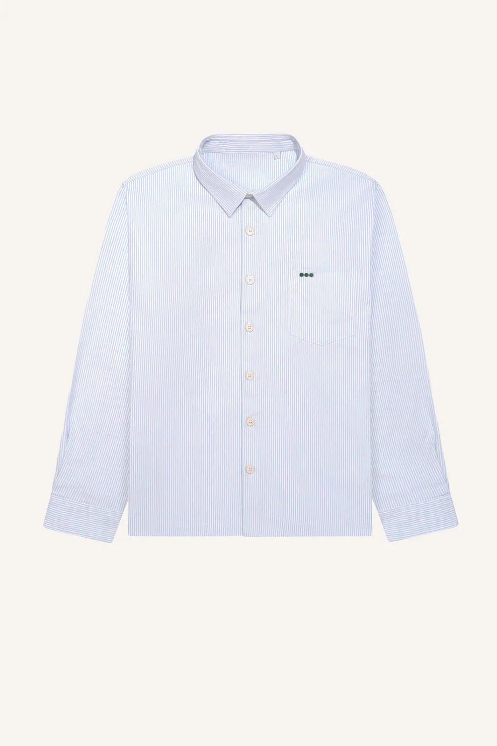 Clean overshirt - Sky blue stripes
