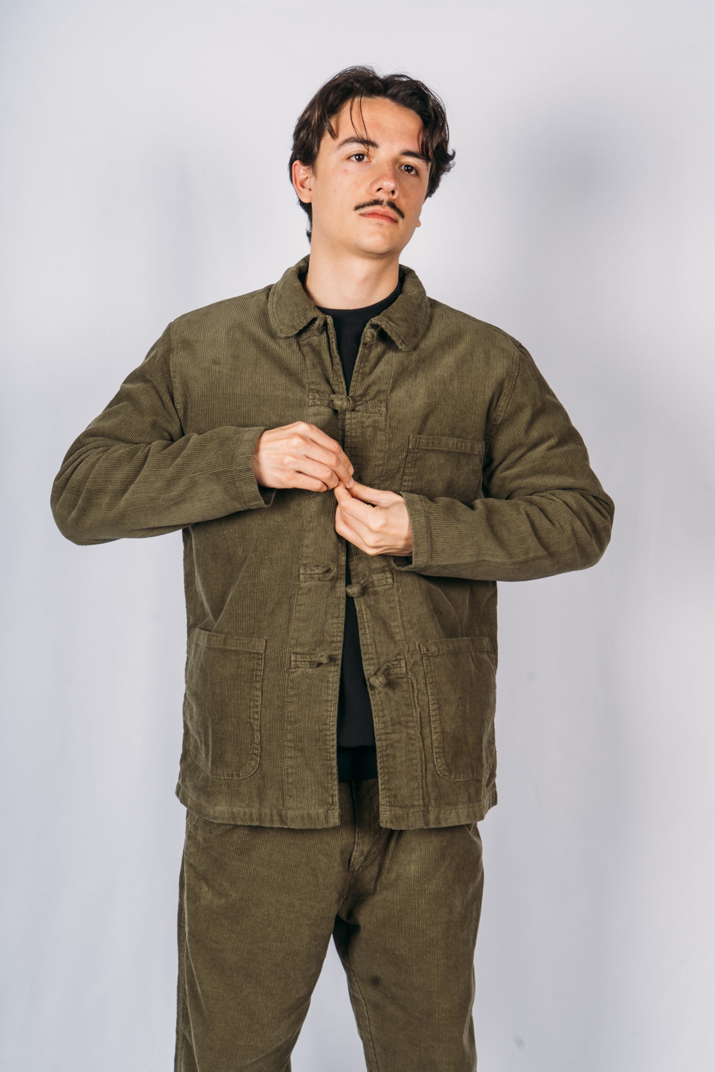 Shangai Corduroy Jacket  - Olive Green