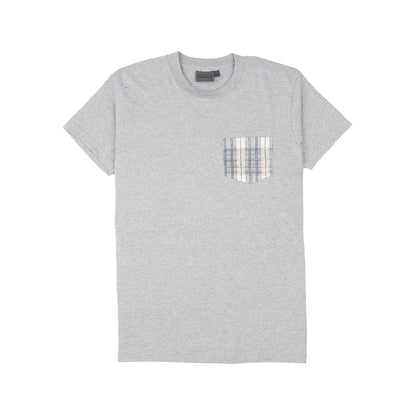Pocket T-Shirt - Asagi Sashiko - Heather Gray
