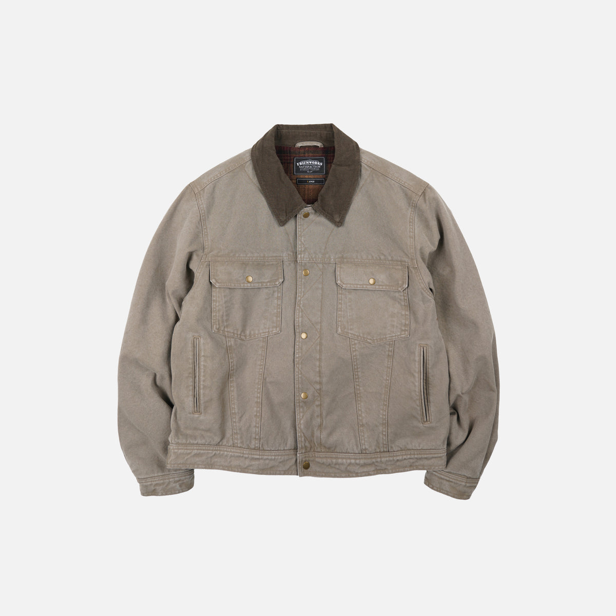 Heavy Canvas Storm Trucker Jacket - Mud