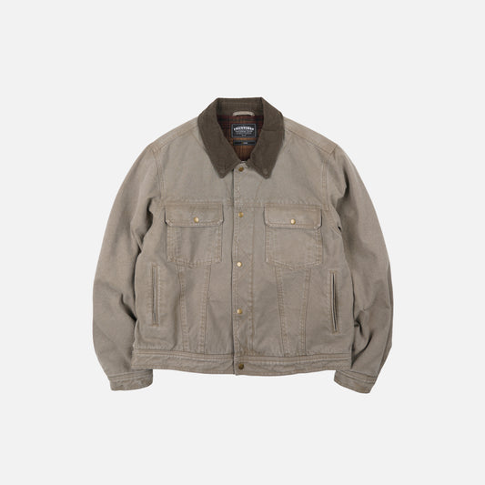 Heavy Canvas Storm Trucker Jacket - Mud