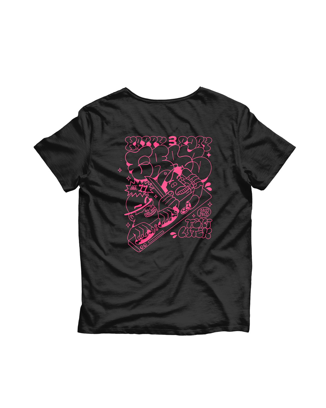 T-Shirt Bouclard + Gras - Black/Pink
