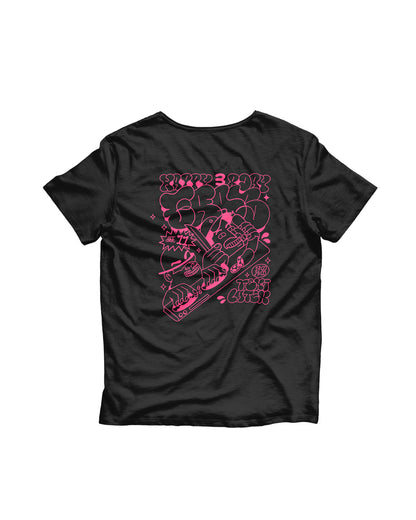 T-Shirt Bouclard + Gras - Black/Pink