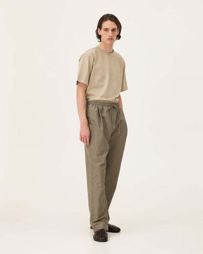 Helio Pantalon - Warm Gray Stripes