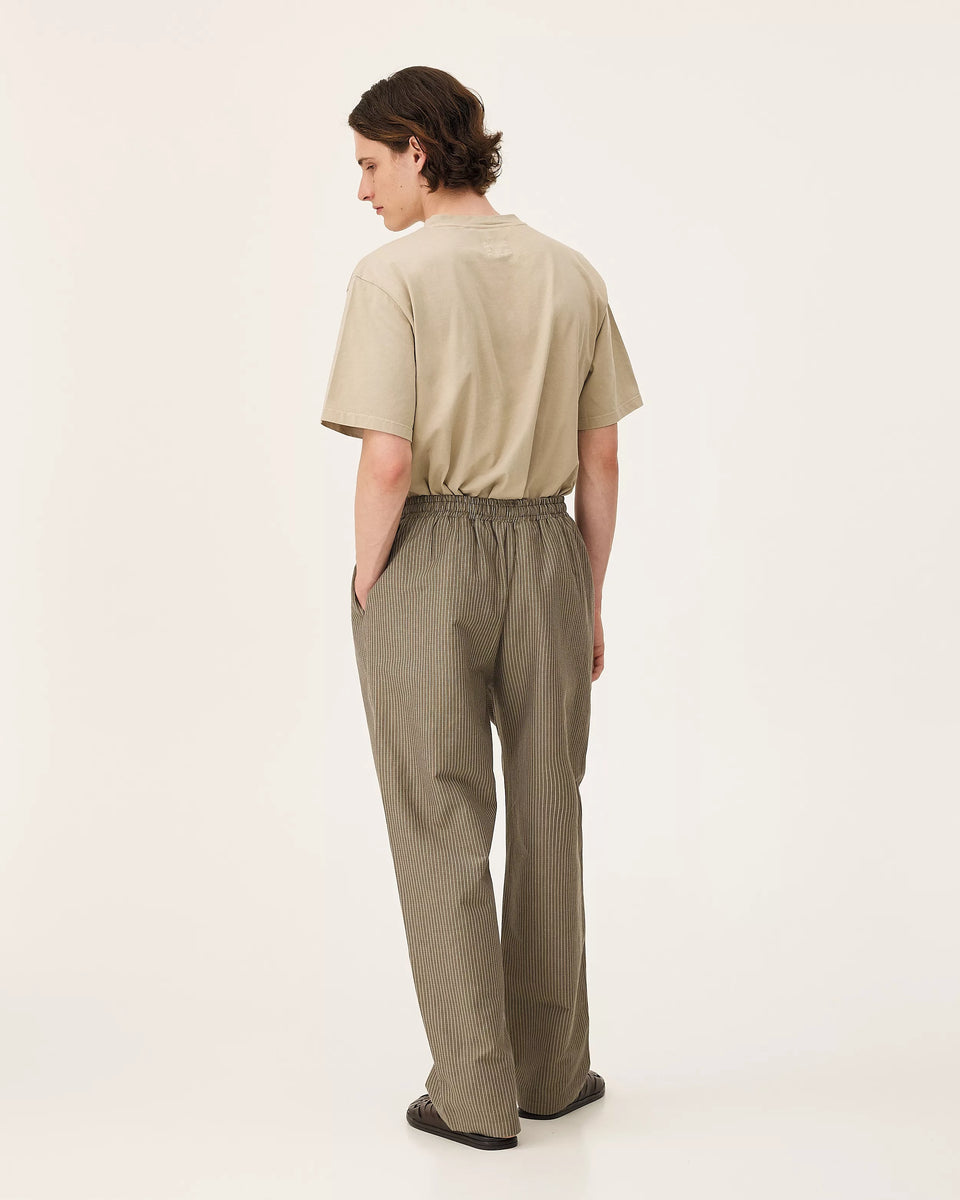 Helio Pantalon - Warm Gray Stripes