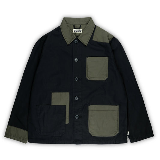 Patchwork Jacket - Black / Khaki