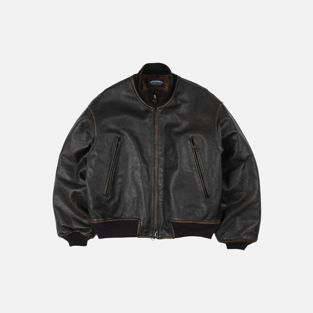 Patina Cowhide Tanker Jacket - Washed Brown