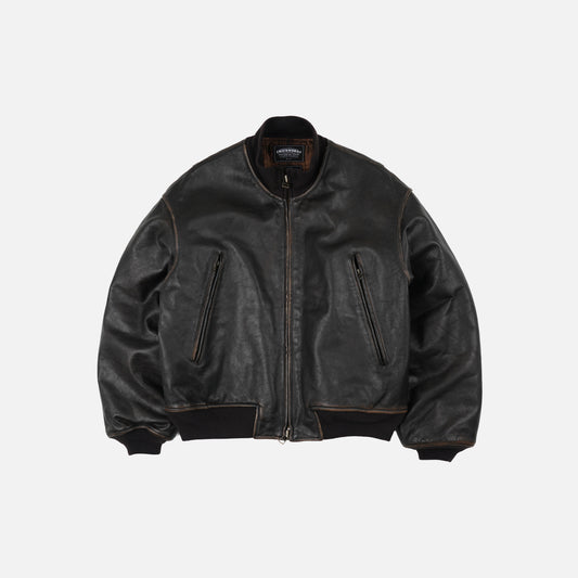 Patina Cowhide Tanker Jacket - Washed Brown