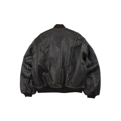 Patina Cowhide Tanker Jacket - Washed Brown