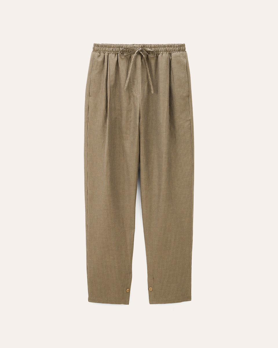 Helio Pantalon - Warm Gray Stripes