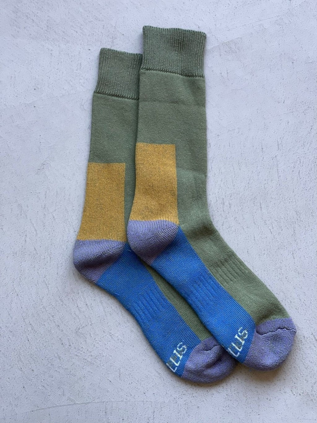 The Rum Socks - Army Green / Yellow / Blue