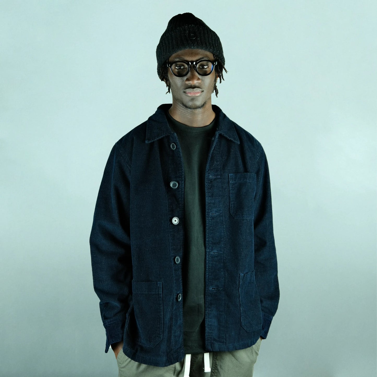 Worker Corduroy Jacket  - Navy