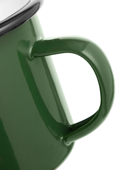 Bean Enamel Mug - Dark Green