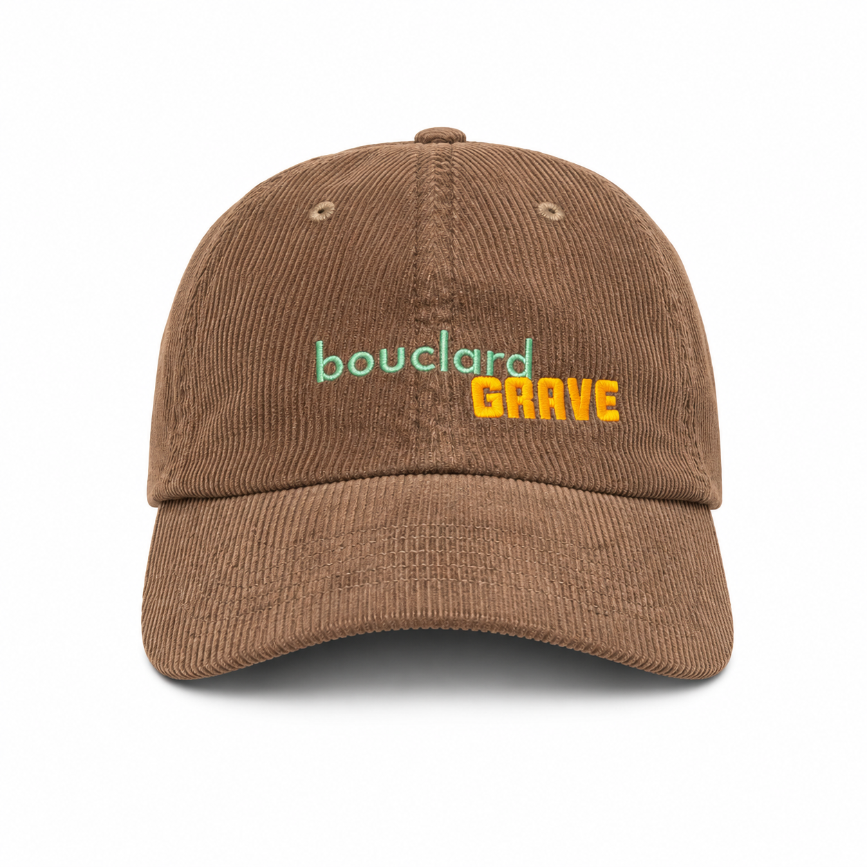 Casquette 6 panel corduroy bouclard + grave - Brown