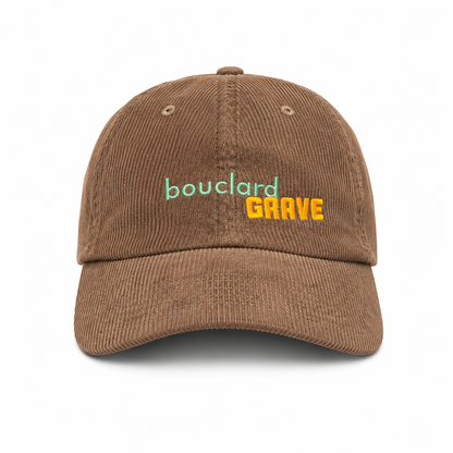 Casquette 6 panel corduroy bouclard + grave - Brown