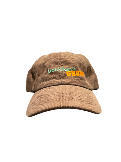 Casquette 6 panel corduroy bouclard + grave - Brown