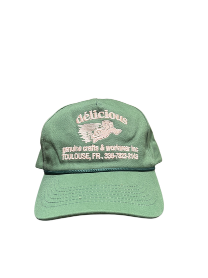 6-panel v3 "bouclard" cap - Bouclard green / Beige