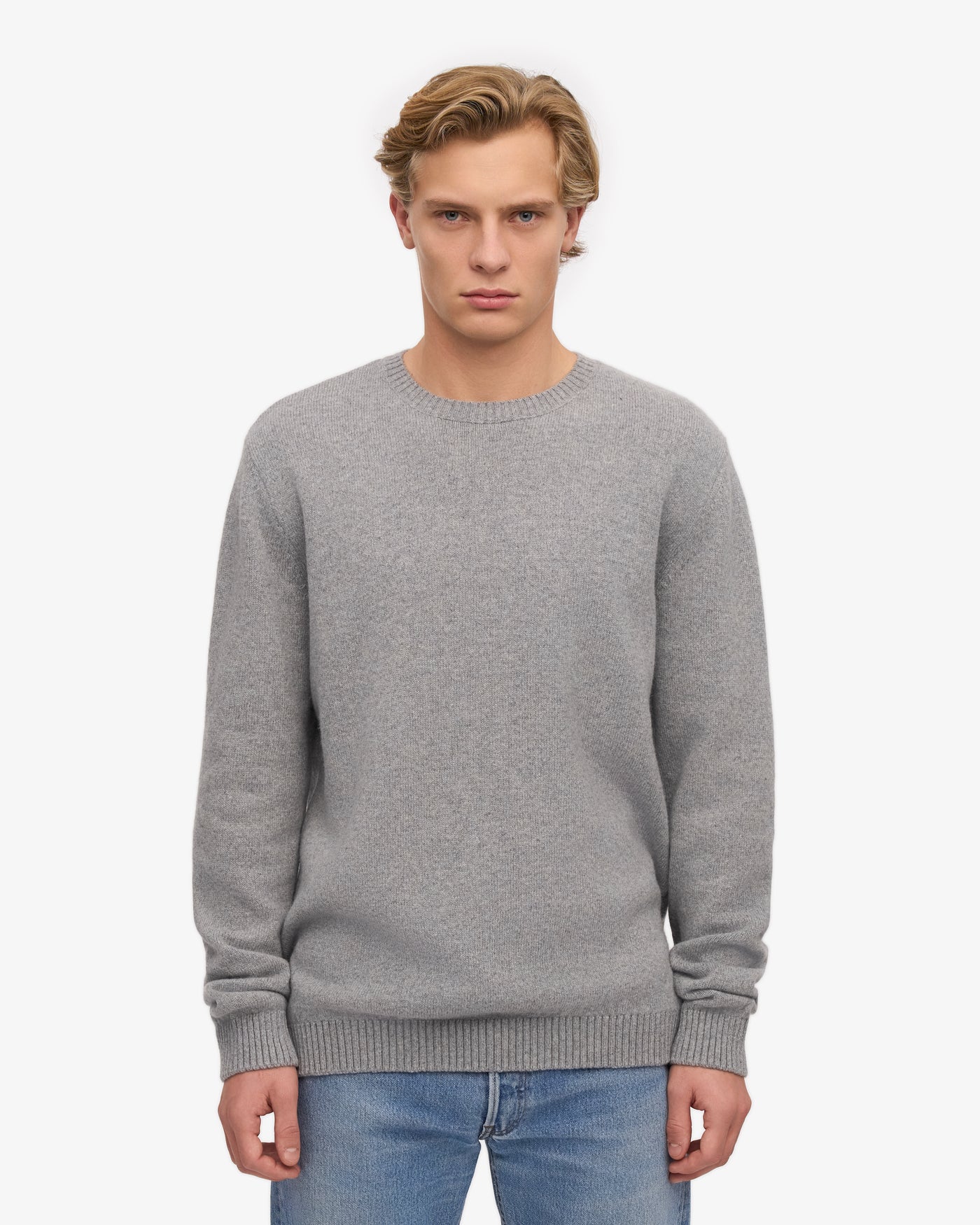 Classic Merino Wool Crew - Heather Grey