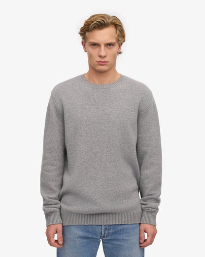 Classic Merino Wool Crew - Heather Grey
