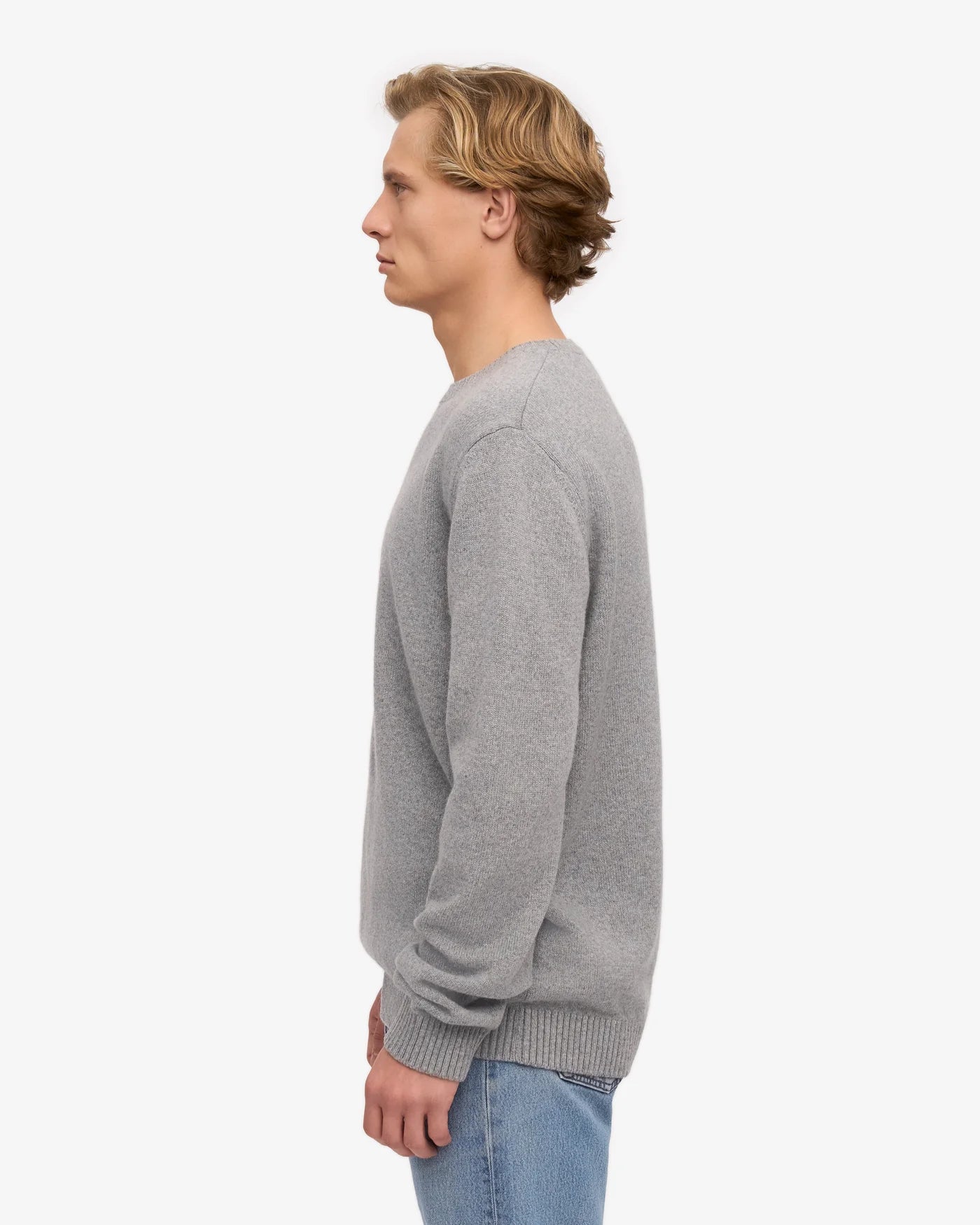 Classic Merino Wool Crew - Heather Grey