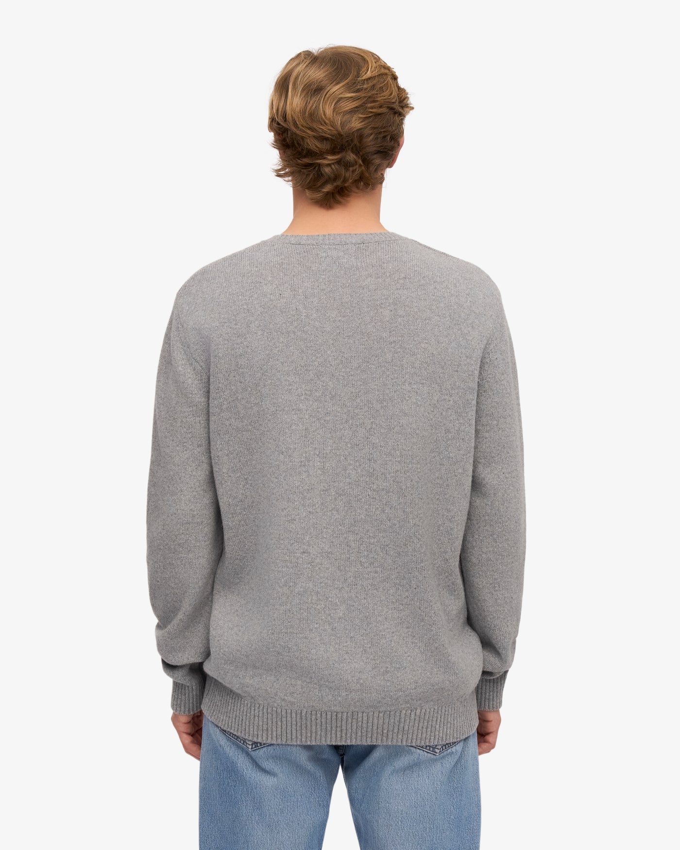 Classic Merino Wool Crew - Heather Grey