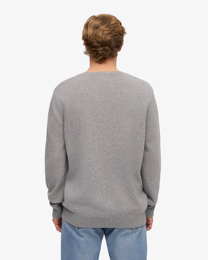 Classic Merino Wool Crew - Heather Grey