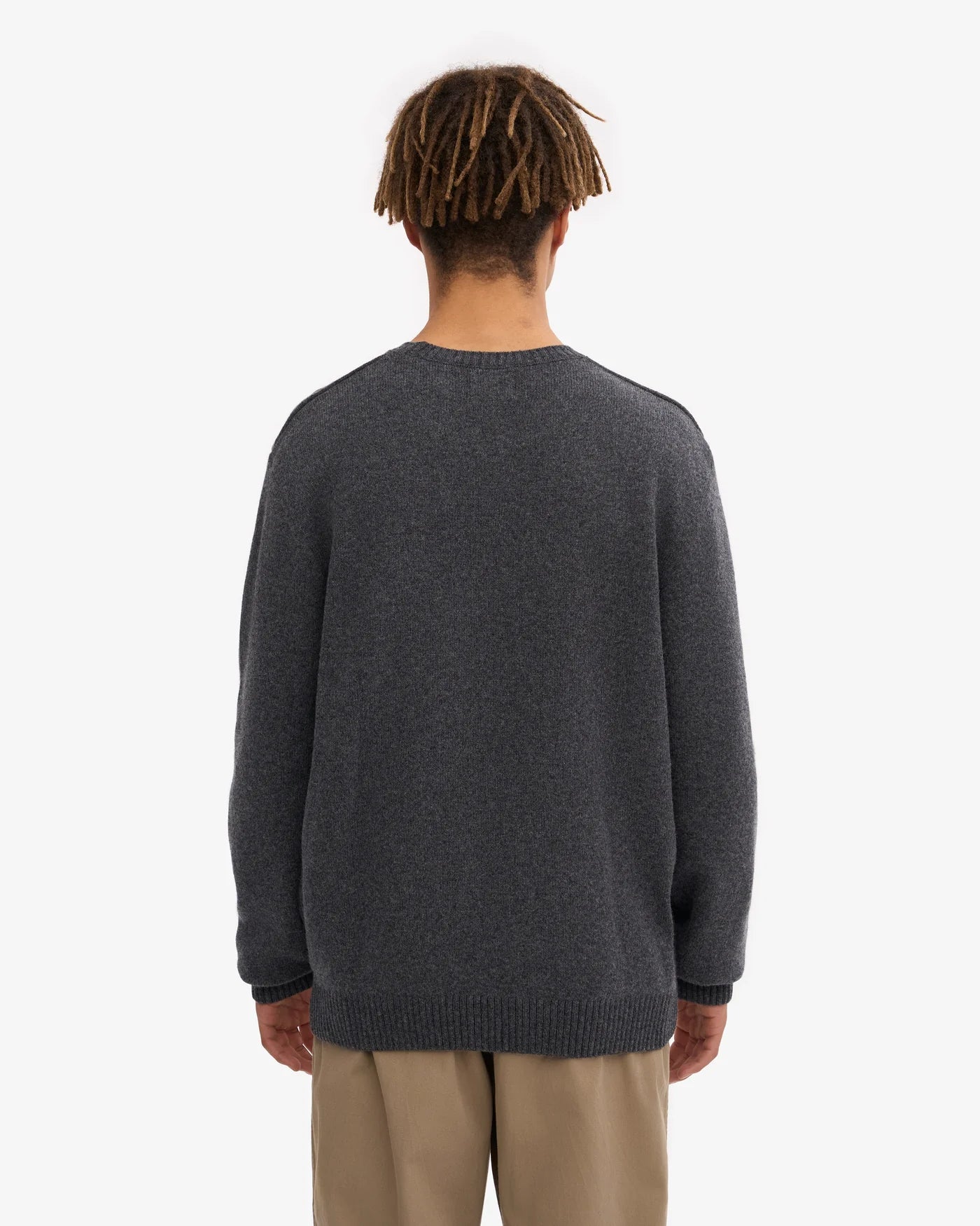 Classic Merino Wool Crew - Lava Grey
