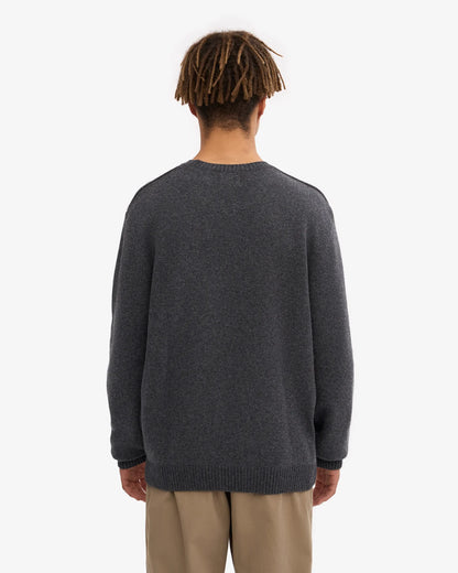 Classic Merino Wool Crew - Lava Grey