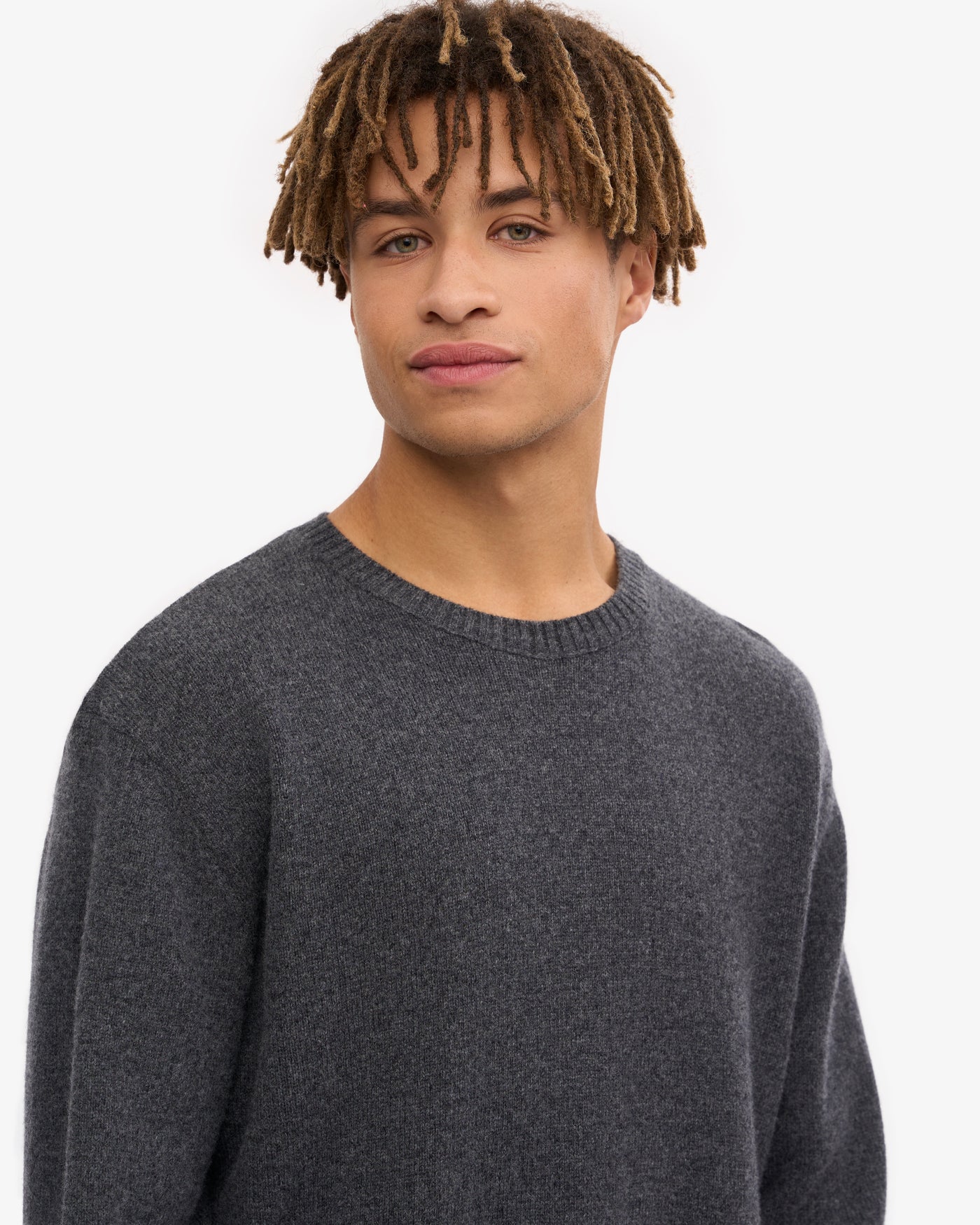 Classic Merino Wool Crew - Lava Grey