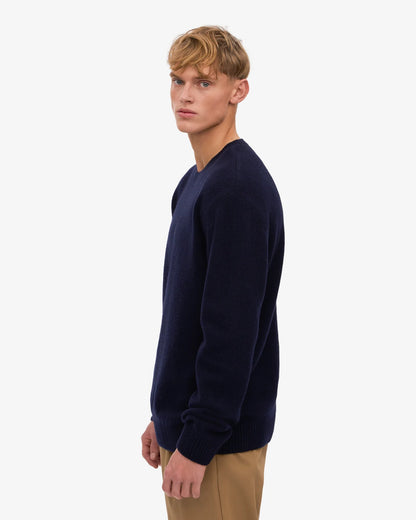 Classic Merino Wool Crew - Navy Blue